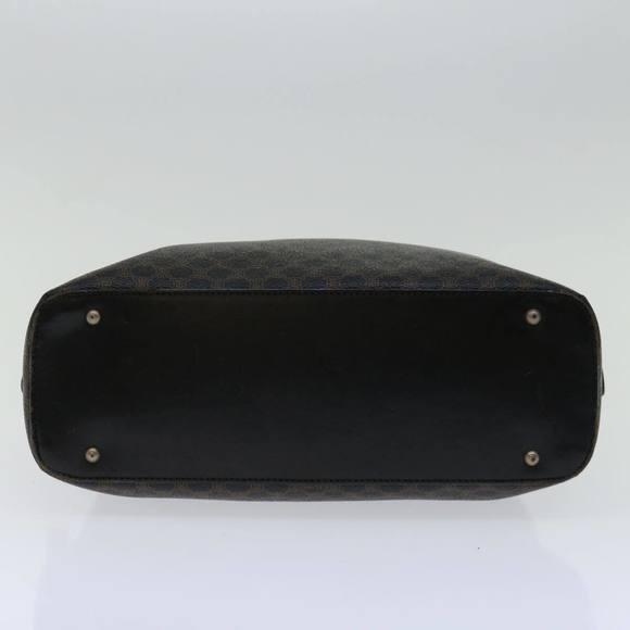 CELINE Macadam Canvas Hand Bag PVC Brown Black Auth bs12763 - Picture 5 of 16